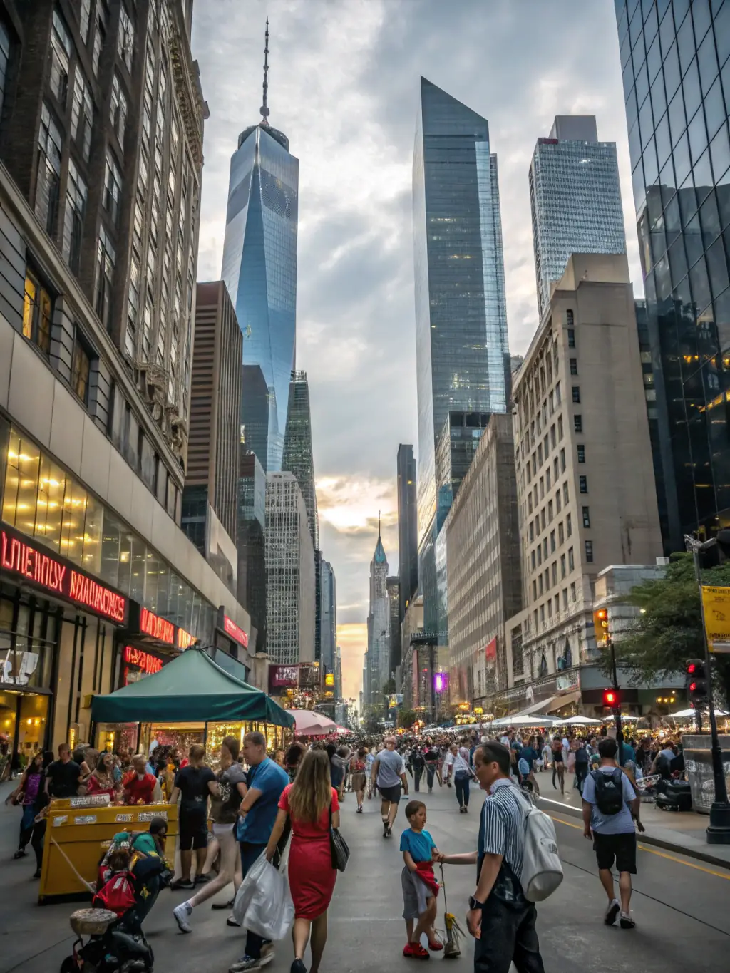 A photograph of a diverse group of people in a bustling city center, representing consumer spending and economic activity. The image is used to illustrate the impact of economic trends on daily life.